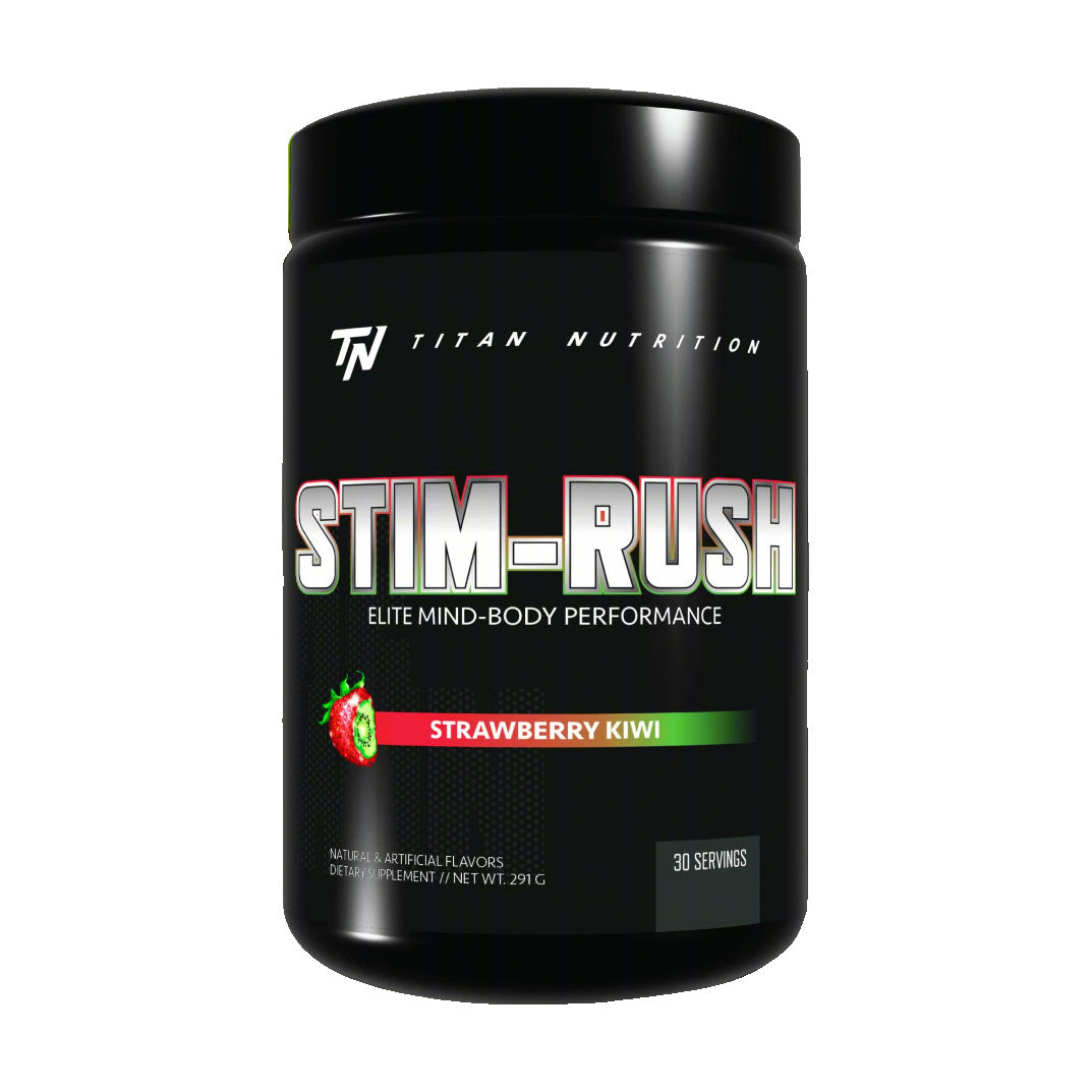 Titan Nutrition STIM-RUSH - Elite Mind-Body Performance Preworkout - Strawberry Kiwi