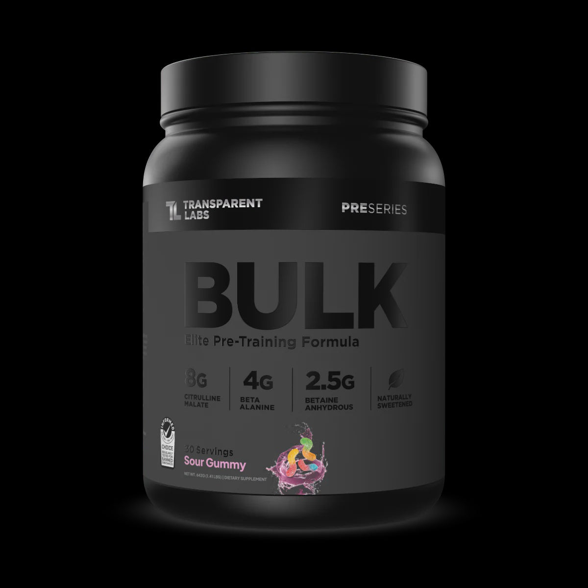 Transparent Labs - Bulk Black Sour Gummy - Pre-Workout