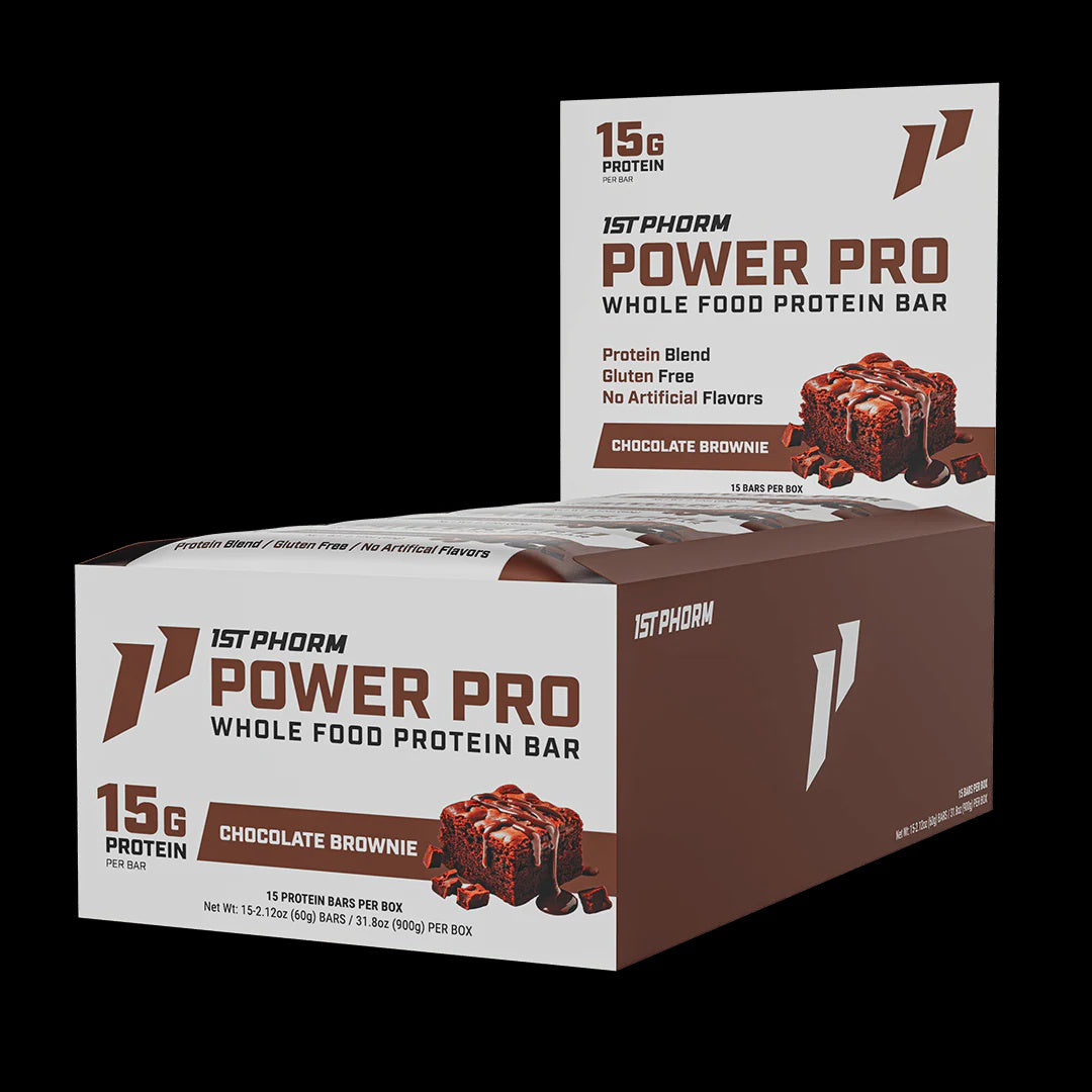1st Phorm - Power Pro Bar Chocolate Brownie - 15 CT - Meal Replacement