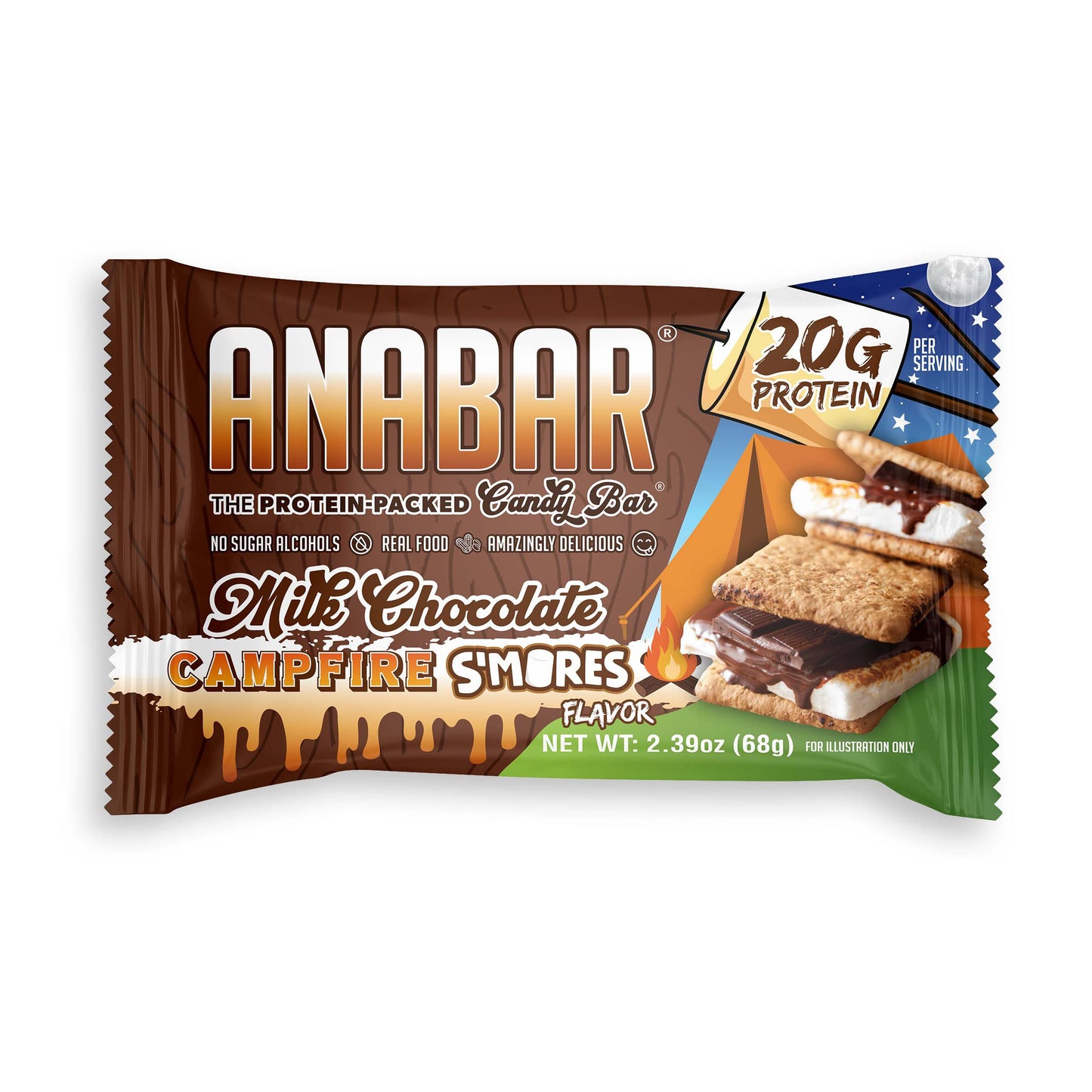 Anabar - Milk Chocolate Campfire S'mores - Protein Bar