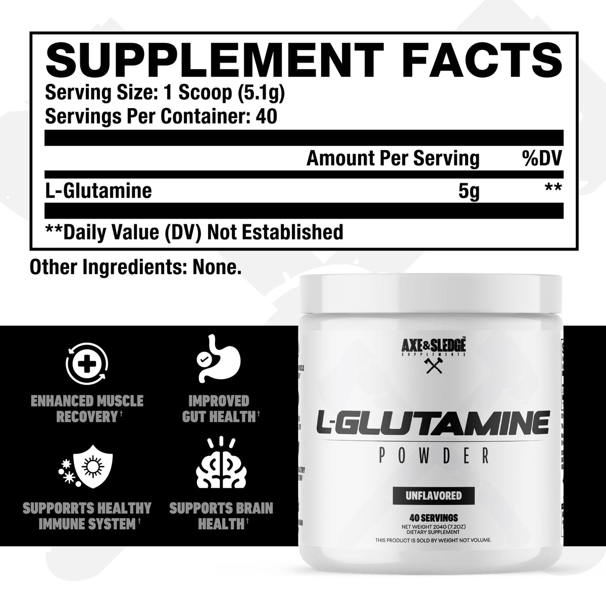 Axe & Sledge Glutamine - Supplement Facts