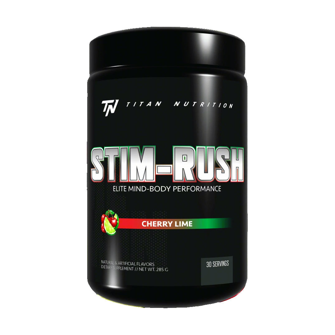 Titan Nutrition STIM-RUSH - Elite Mind-Body Performance Preworkout - Cherry Lime