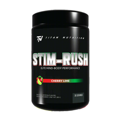 Titan Nutrition STIM-RUSH - Elite Mind-Body Performance Preworkout - Cherry Lime
