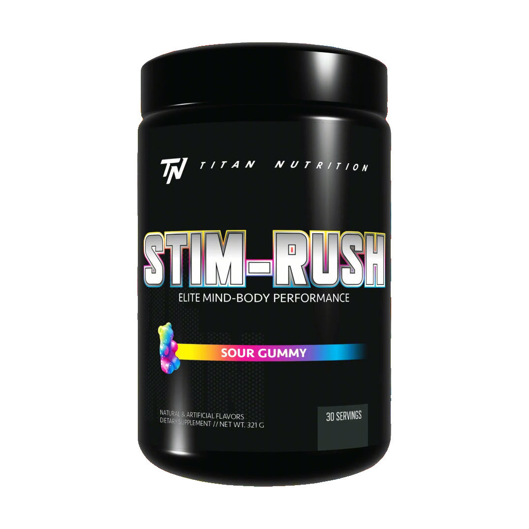 Titan Nutrition STIM-RUSH - Elite Mind-Body Performance Preworkout - Sour Gummy