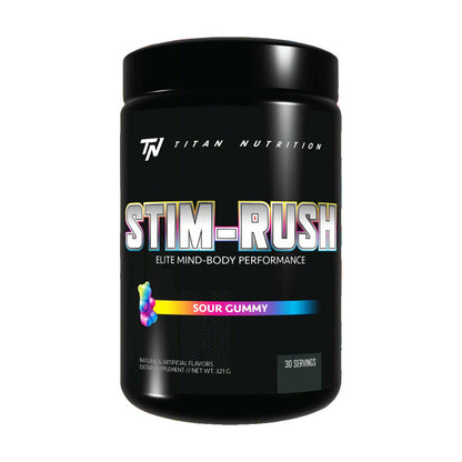 Titan Nutrition STIM-RUSH - Elite Mind-Body Performance Preworkout - Sour Gummy