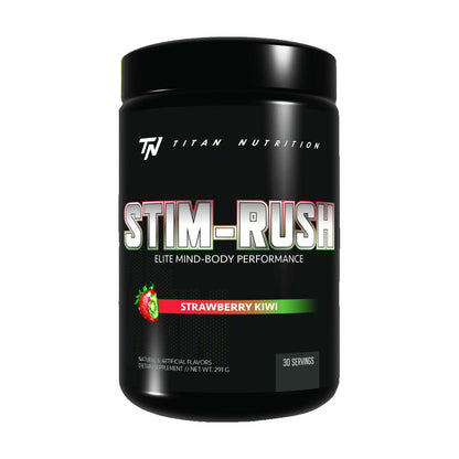 Titan Nutrition STIM-RUSH - Elite Mind-Body Performance Preworkout - Strawberry Kiwi