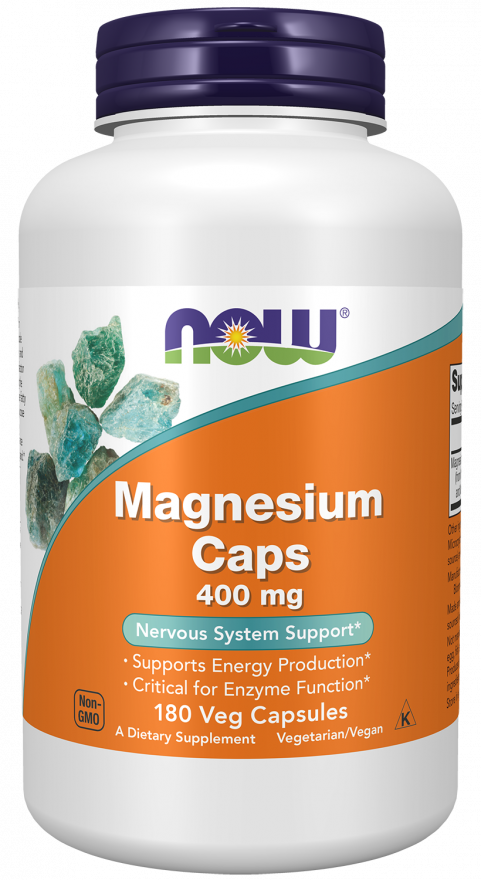 NOW - Magnesium - 180 Caps - Nervous System Support