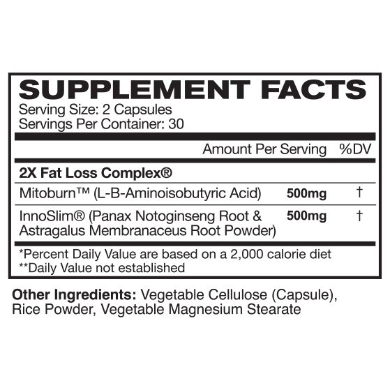 AstroFlav 2x Metabolism Support - Supplement Facts