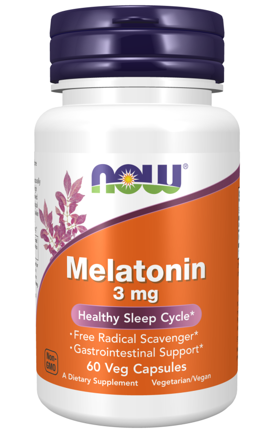 NOW - Melatonin 3mg - 60 Capsules - Sleep Support