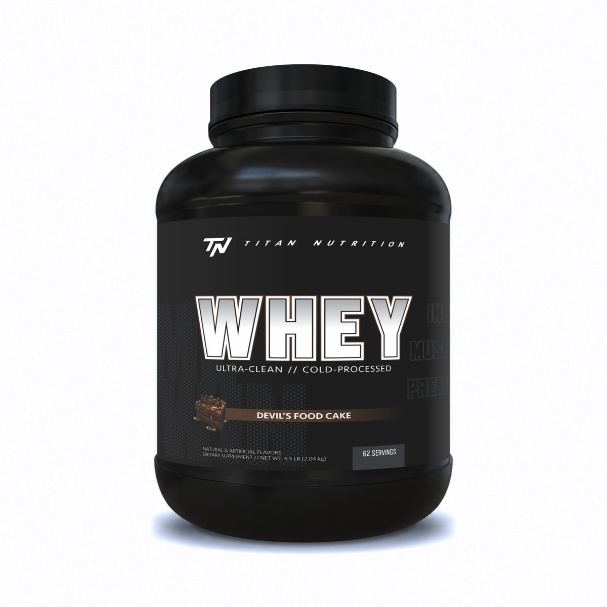 Titan Nutrition 4.5lb - TITAN WHEY PROTEIN - Devils Food Cake