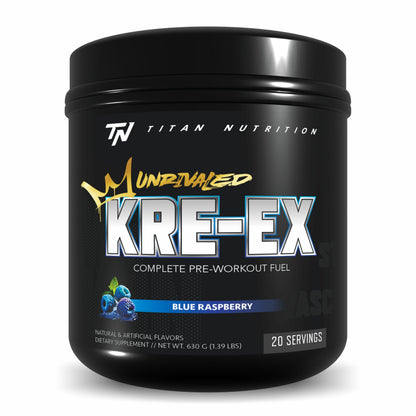 Titan Nutrition KRE-EX™ Unrivaled - Complete Pre-Workout Solution - Blue Raspberry