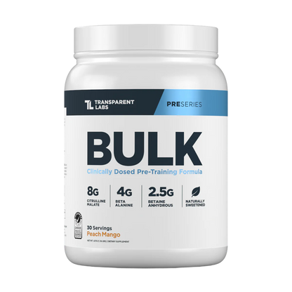Transparent Labs Bulk Pre-Workout - Peach Mango