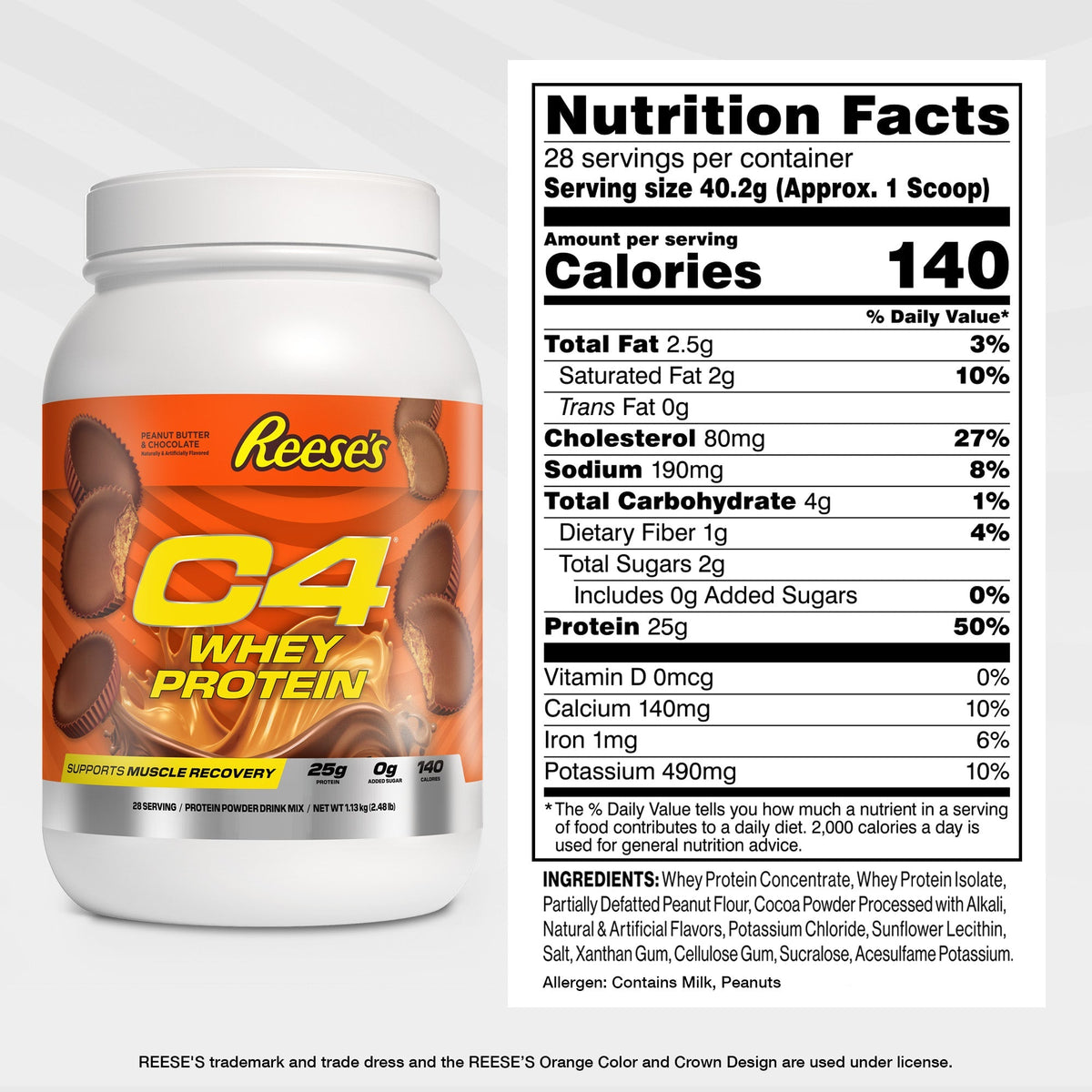 C4 Whey Protein - Supplement Facts