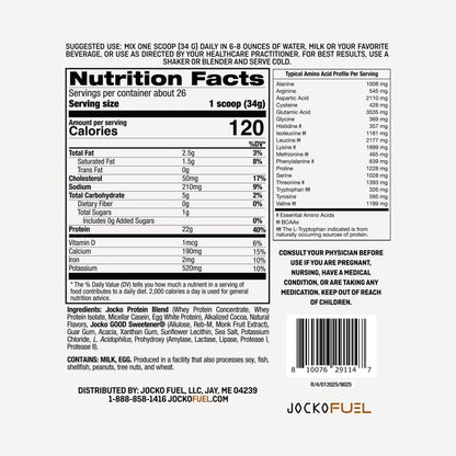 Jocko Protein Powder - Supplement Facts
