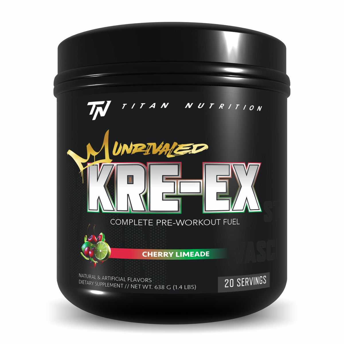 Titan Nutrition KRE-EX™ Unrivaled - Complete Pre-Workout Solution - Cherry Limeade