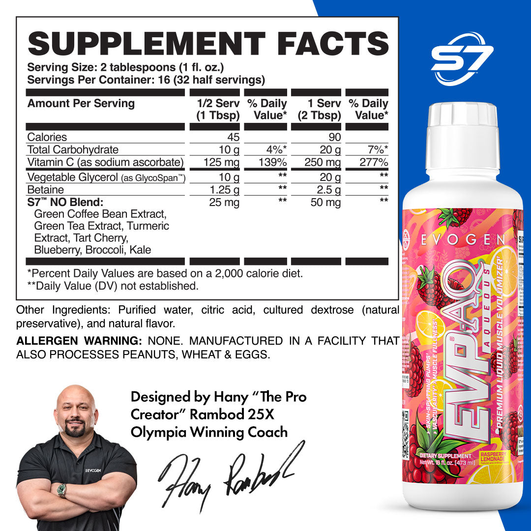 Evogen EVP AQ Liquid Glycerol - Supplement Facts