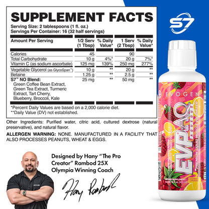 Evogen EVP AQ Liquid Glycerol - Supplement Facts