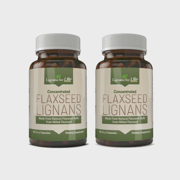 Lignans for Life - Flaxseed Lignans 15mg - 2 Pack (180 Capsules) - Hormonal Balance