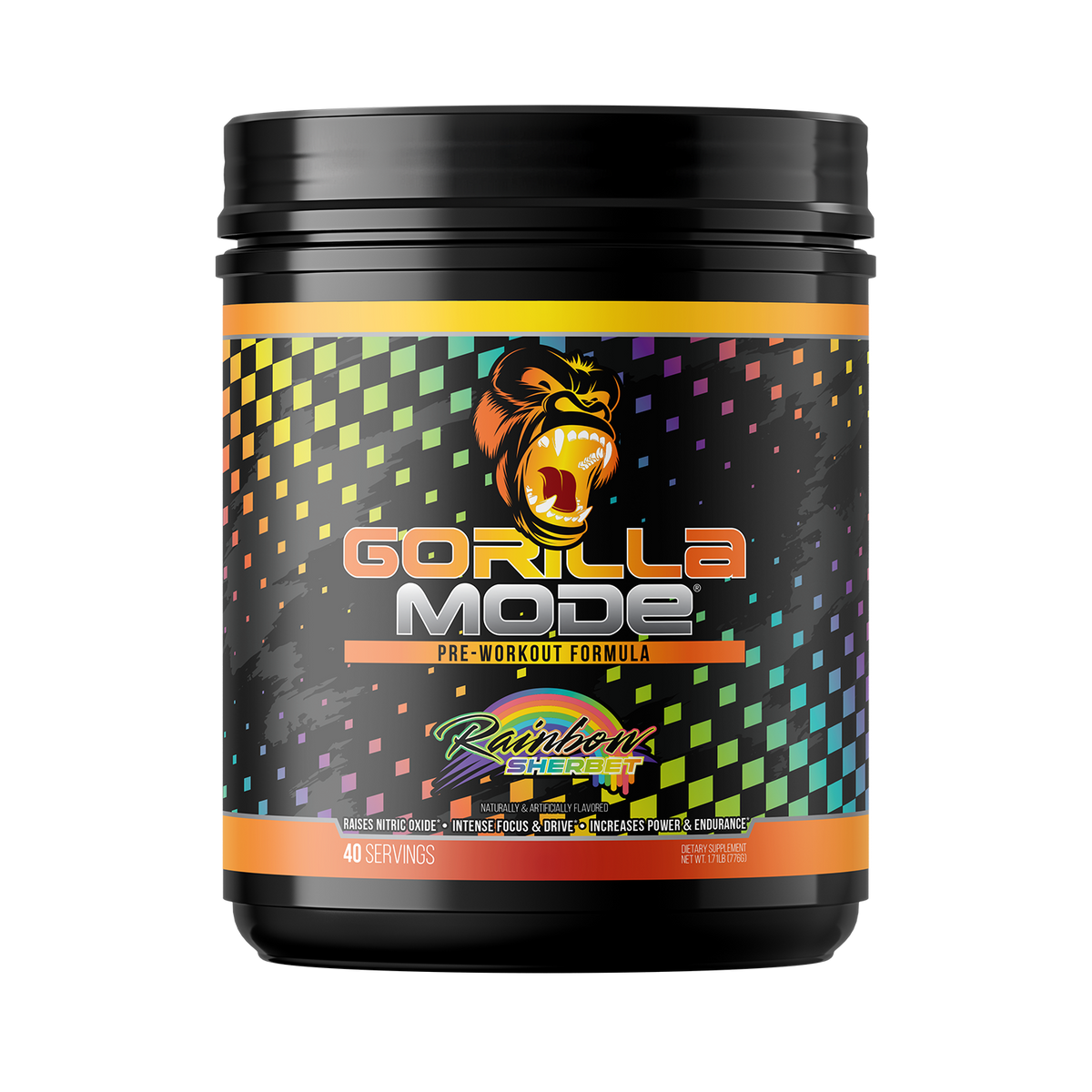 Gorilla Mind Gorilla Mode Pre Workout - Rainbow Sherbet