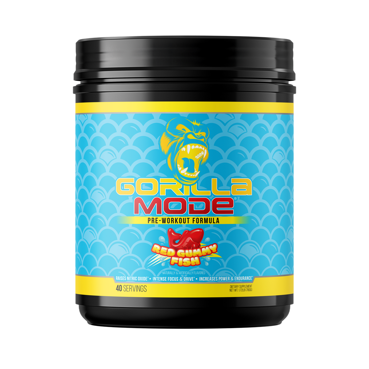 Gorilla Mind Gorilla Mode Pre Workout - Red Gummy Fish