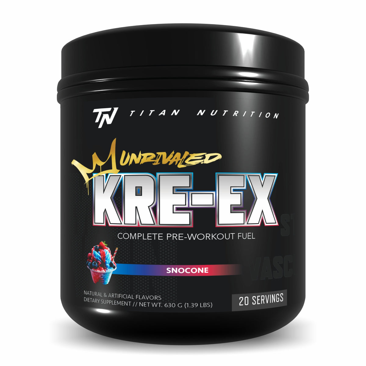 Titan Nutrition KRE-EX™ Unrivaled - Complete Pre-Workout Solution - Snocone