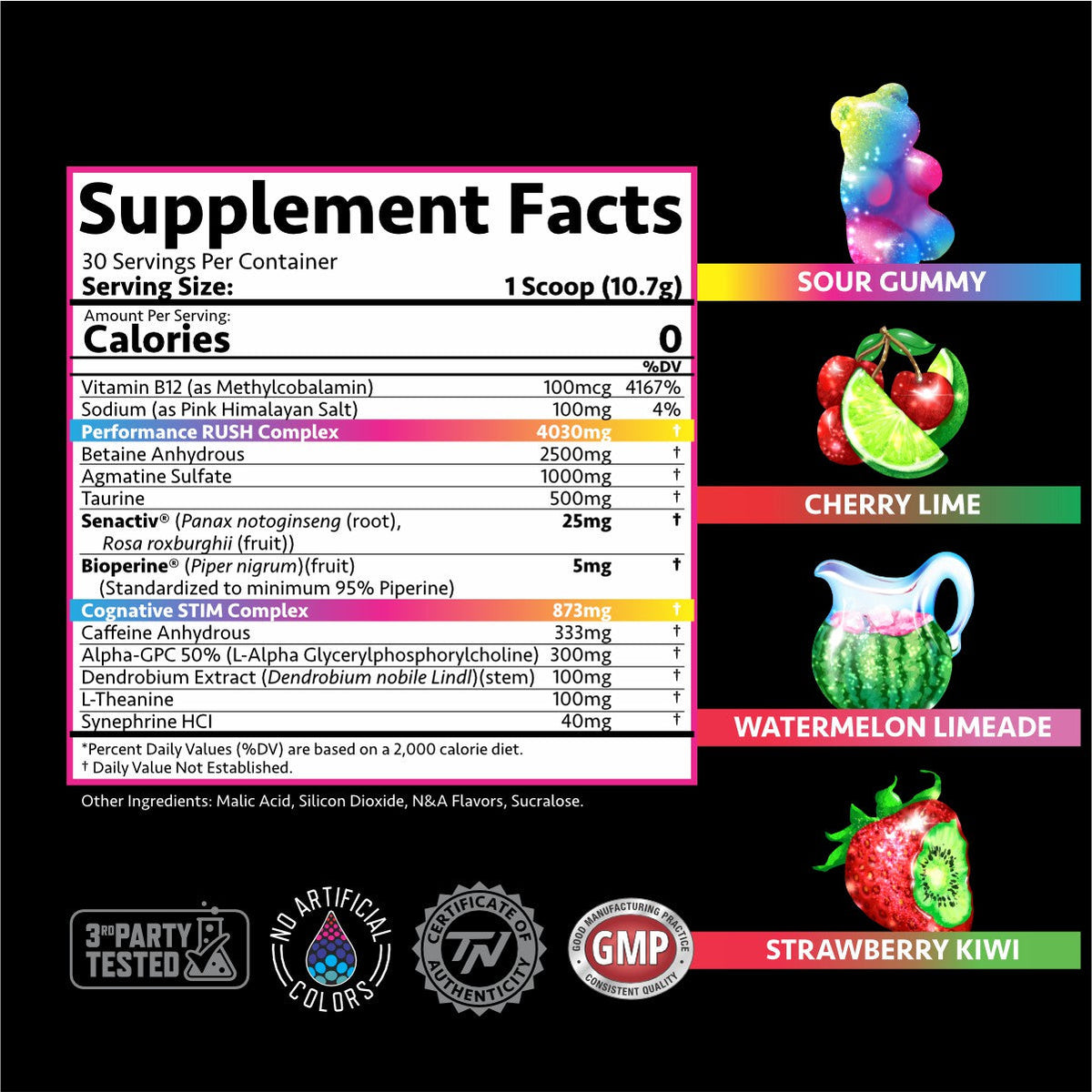 Titan Nutrition STIM-RUSH - Elite Mind-Body Performance Preworkout