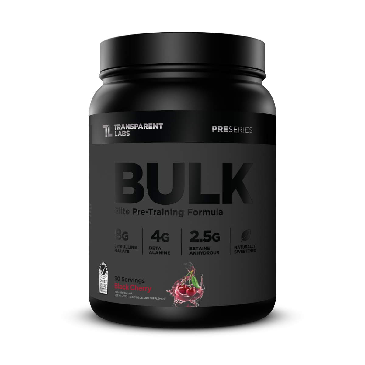 Transparent Labs Bulk Black Pre-Workout - Black Cherry