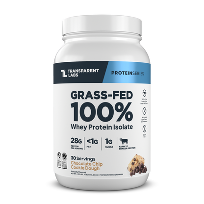 Transparent Labs Grass-Fed Whey Protein Isolate - Chocolate Chip Cookie Dough