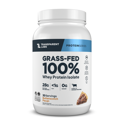 Transparent Labs Grass-Fed Whey Protein Isolate - Butterscotch Pecan