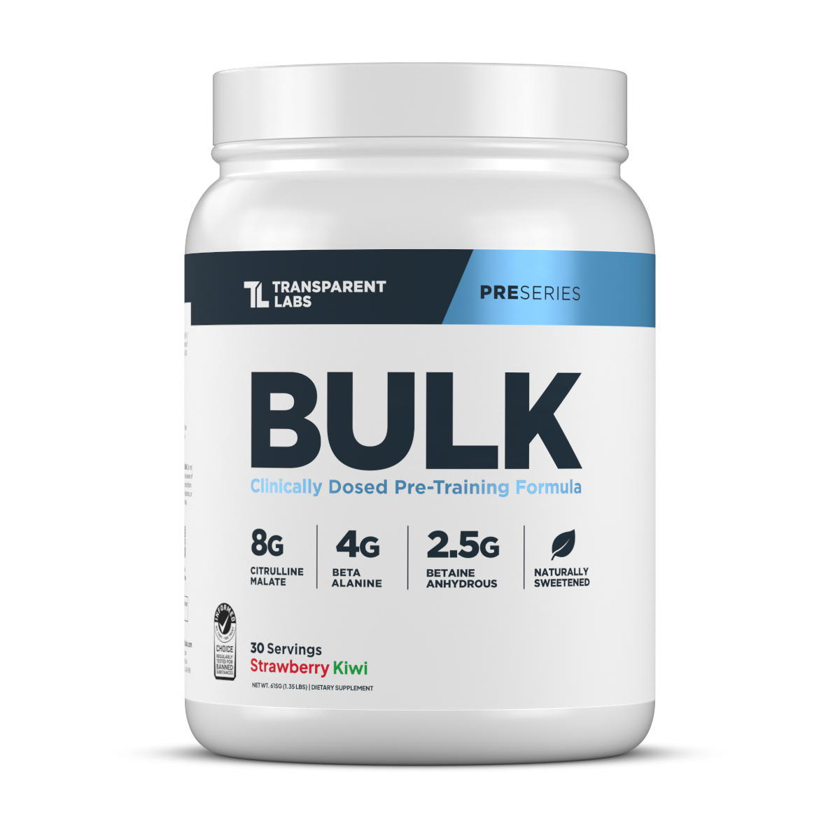 Transparent Labs Bulk Pre-Workout - Strawberry Kiwi