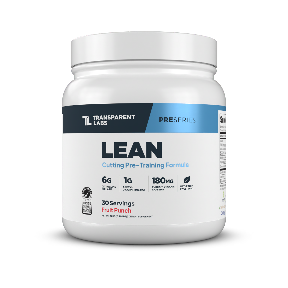 Transparent Labs Lean Pre-Workout - Fruit Punch
