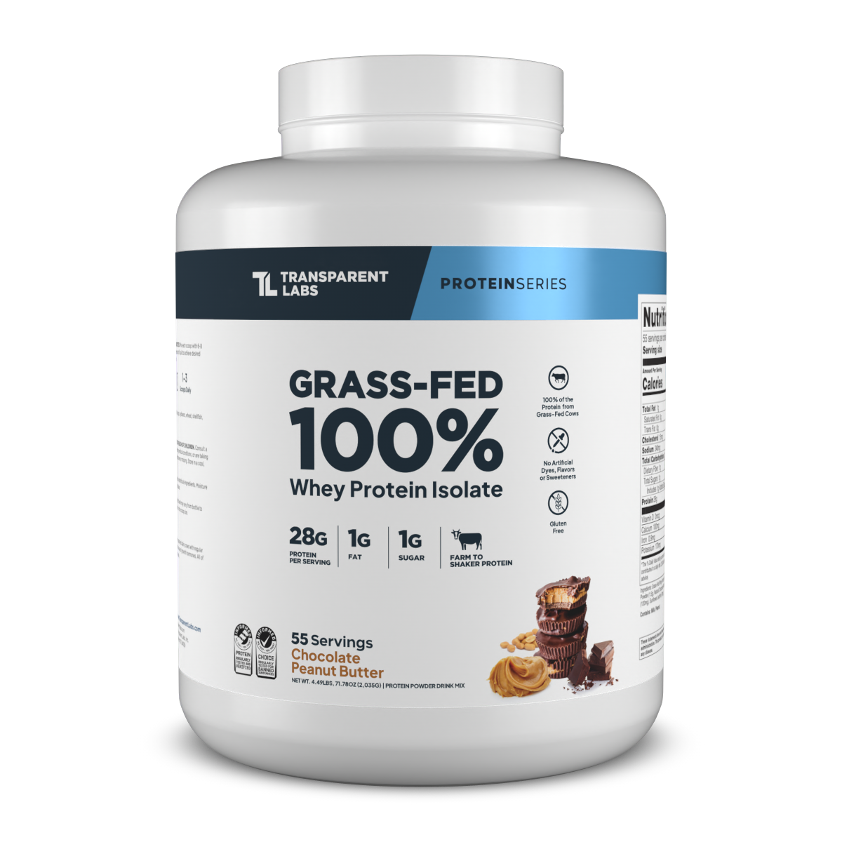 Transparent Labs Grass-Fed Whey Protein Isolate - Chocolate Peanut Butter