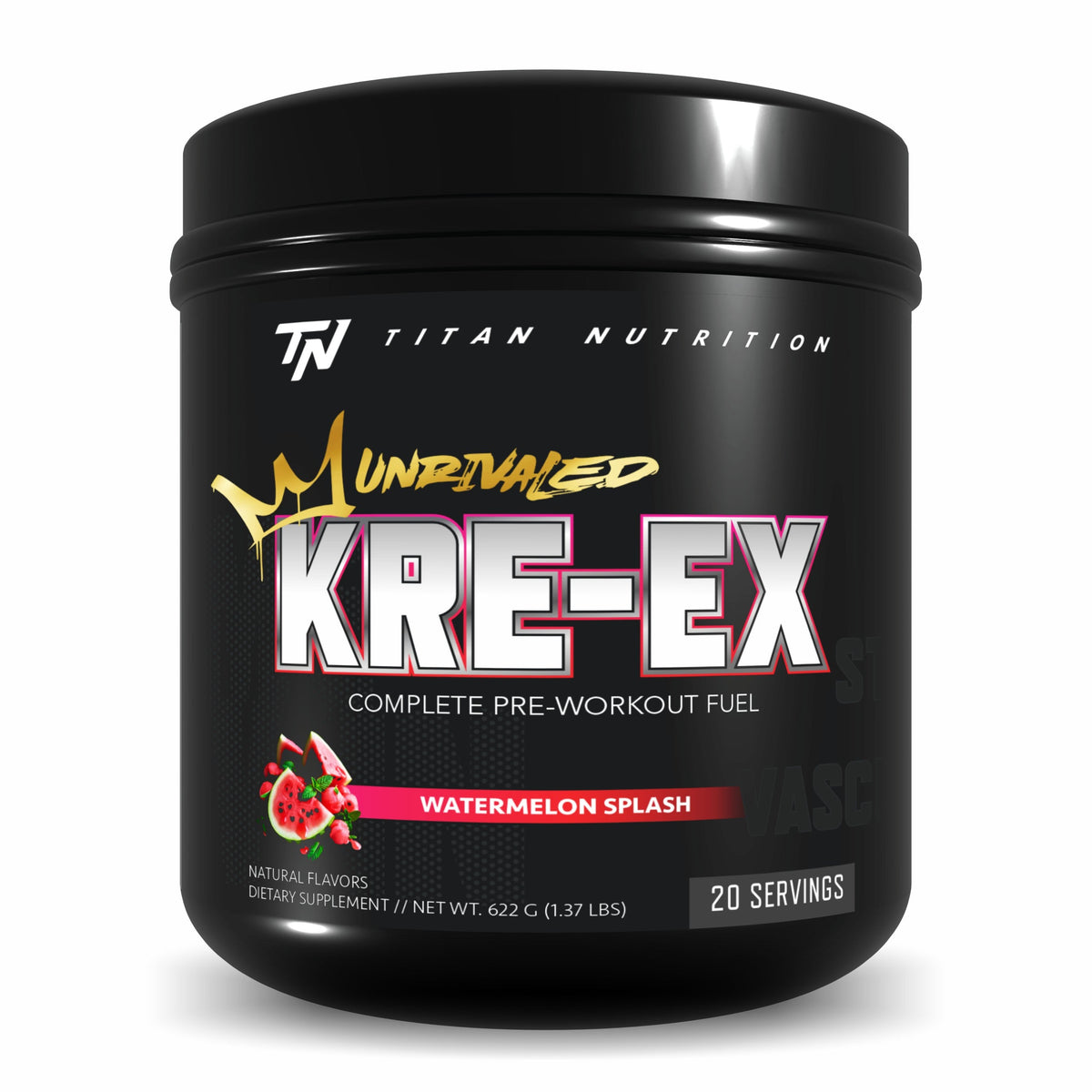 Titan Nutrition KRE-EX™ Unrivaled - Complete Pre-Workout Solution - Watermelon Splash