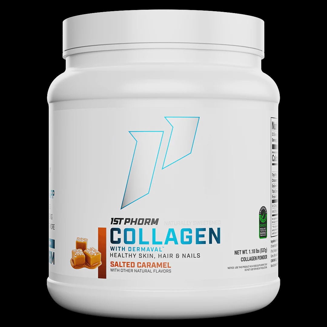 1st Phorm - Natural Collagen With Dermaval Salted Caramel - Collagen Powder