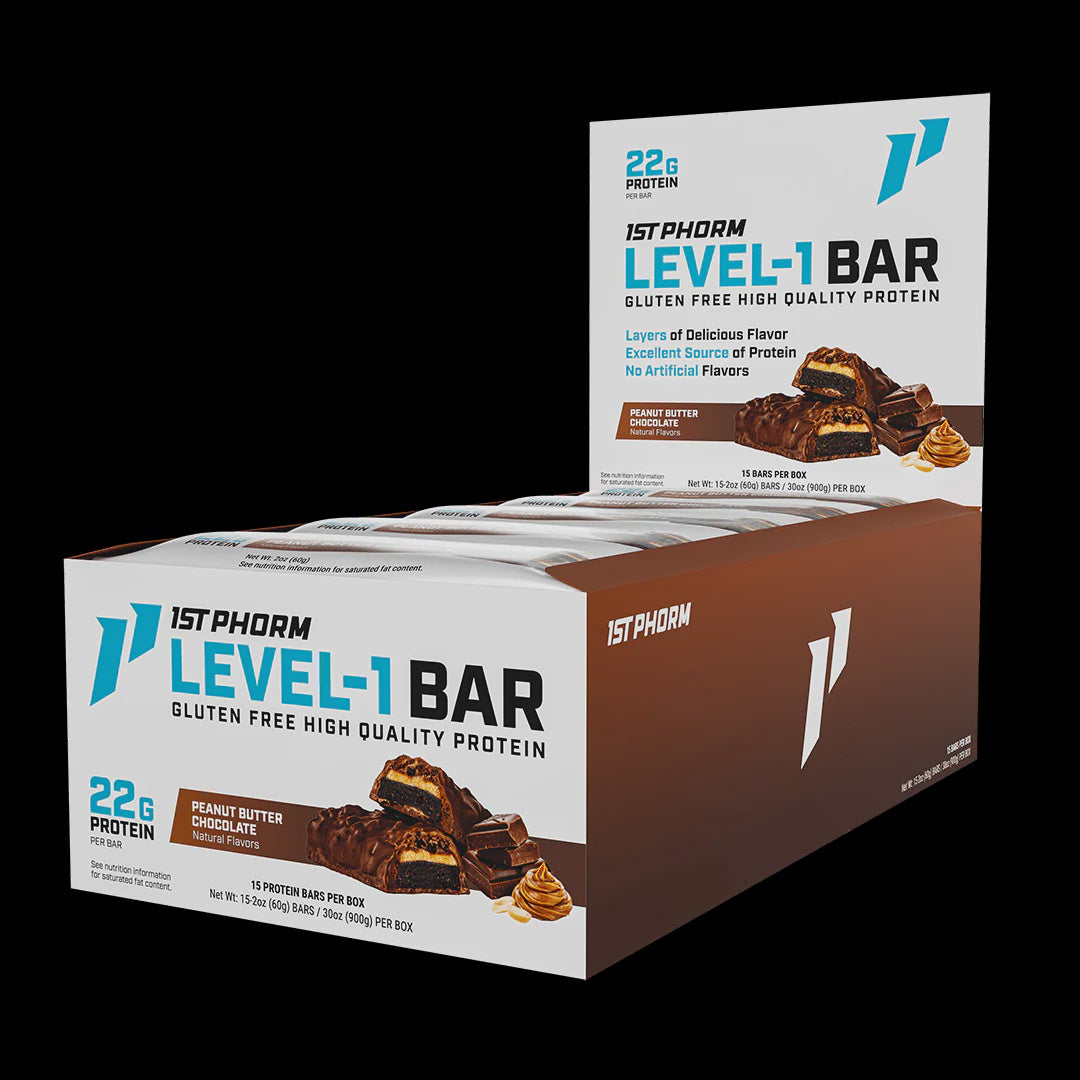 1st Phorm - Level 1 Protein Bar Peanut Butter Lover - 15CT - Protein Foods
