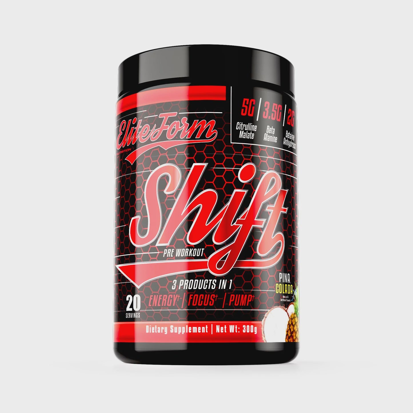 Elite Form Nutrition - Shift Pina Colada - Pre-Workout