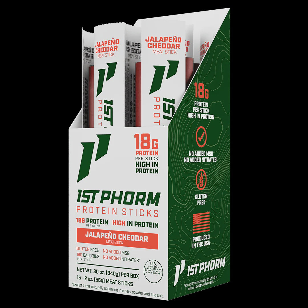 1st Phorm - Protein Sticks Jalepeno Cheddar - 15CT -  Protein Foods