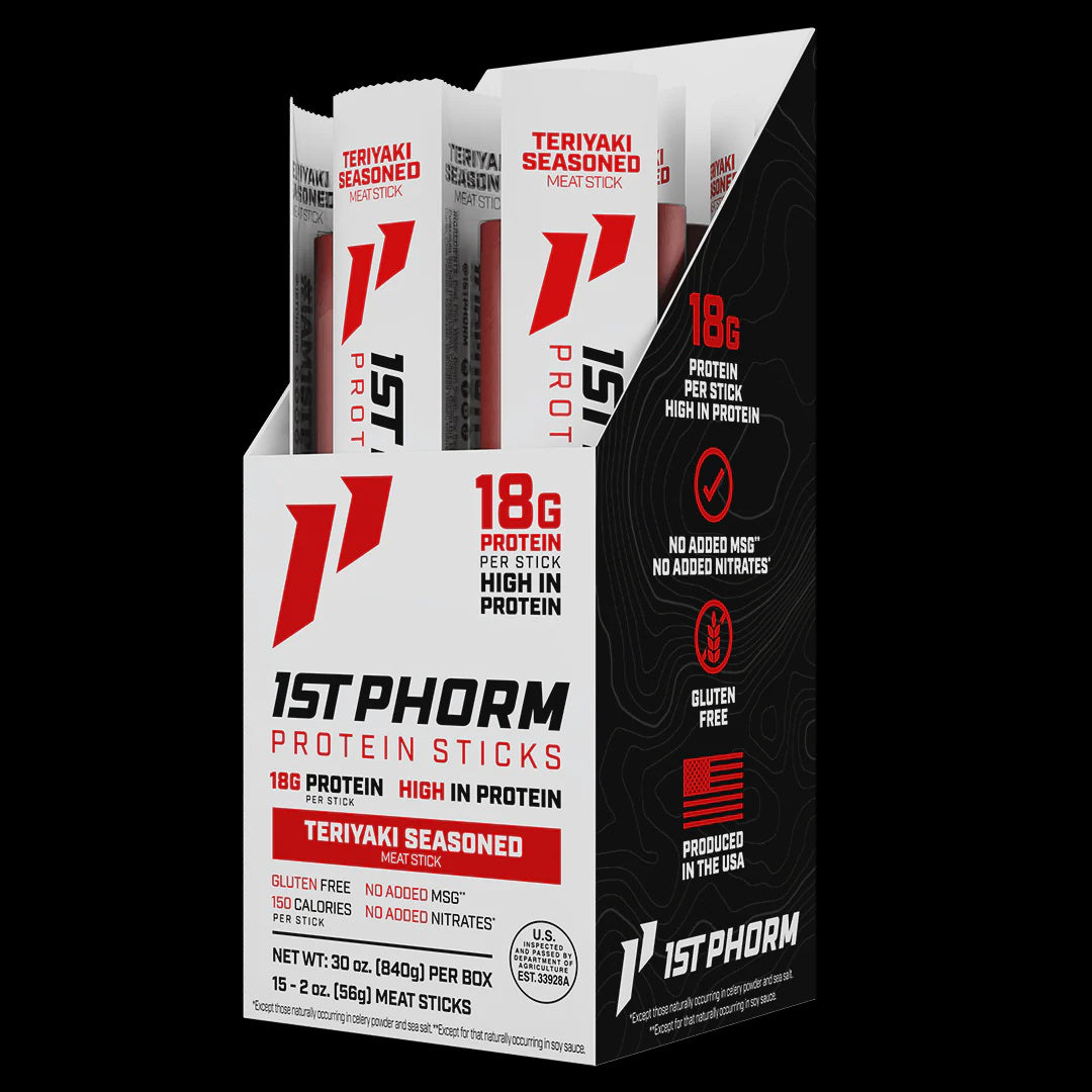 1st Phorm - Protein Sticks Teriyaki Seasoned - 15CT - Protein Foods