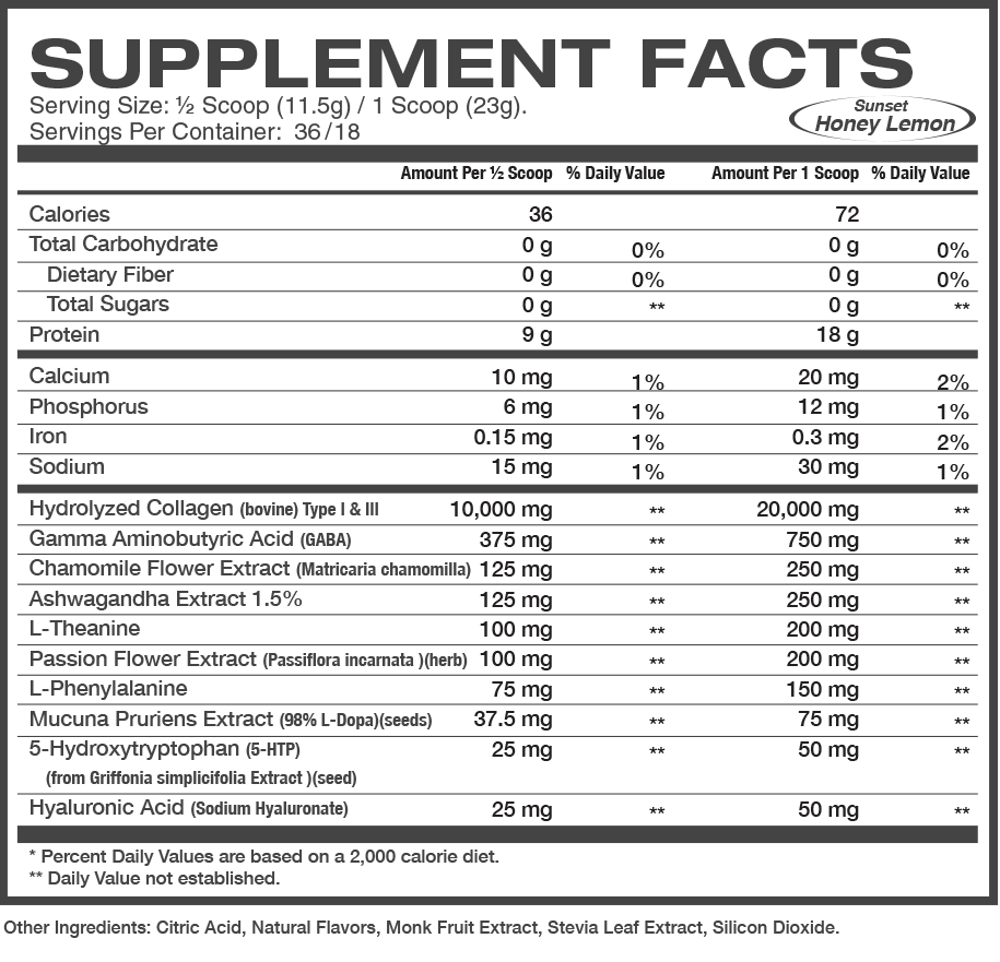 Intek Collagen - Supplement Facts