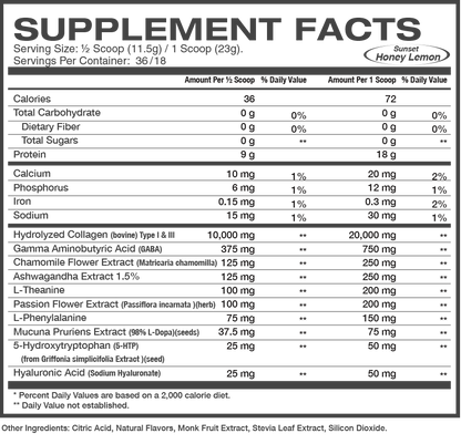 Intek Collagen - Supplement Facts