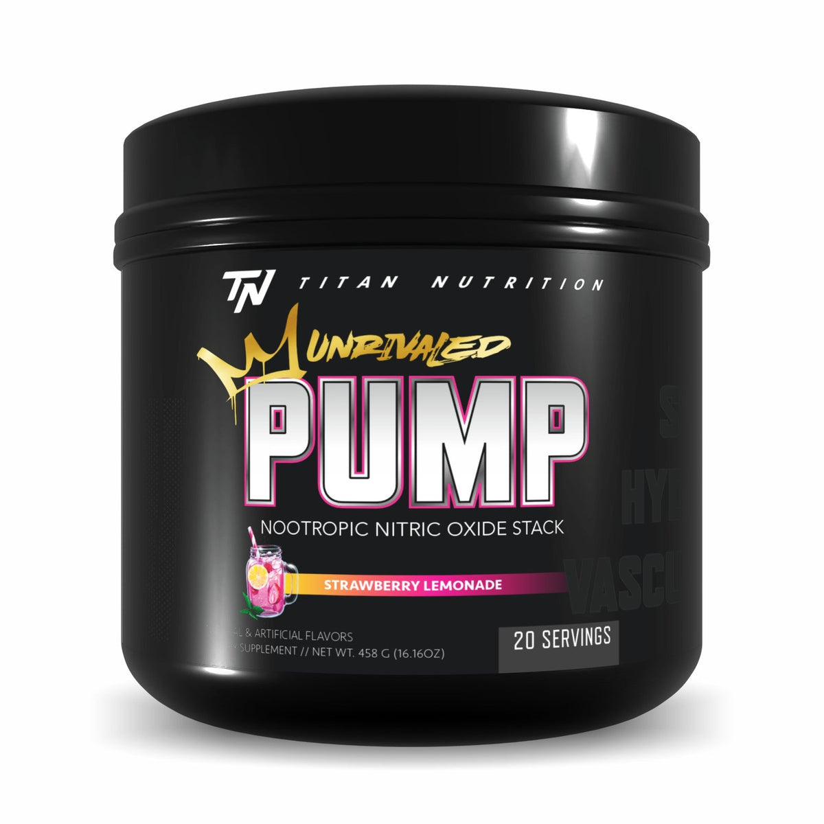Titan Nutrition PUMP UNRIVALED - Nootropic Nitric Oxide Stack - Strawberry Lemonade
