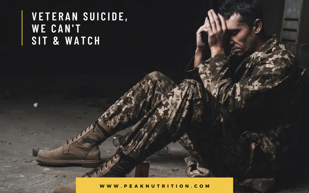 Military Man Sitting In Grief